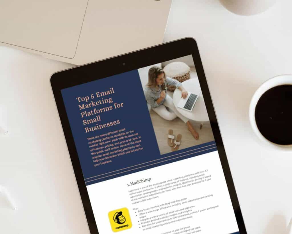 sincere copy ipad with coffee top 5 email marketing platform