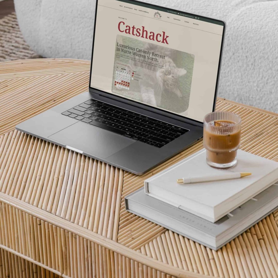 catshack homepage mockup laptop digital